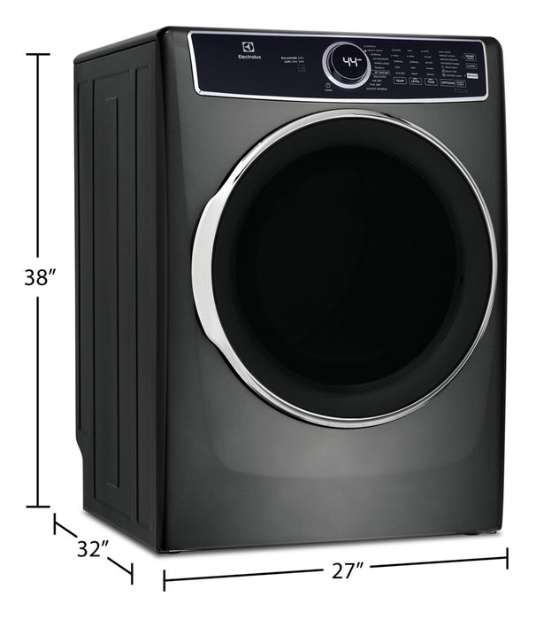 Sécheuse à gaz Electrolux de 8 pi³ avec vapeur - titane - superposable - ELFG7637AT