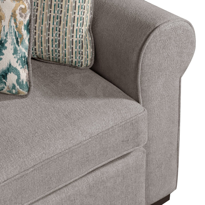 Sofa-lit sectionnel de droite Haven de Scott Living 2 pièces en tissu de chenille - gris