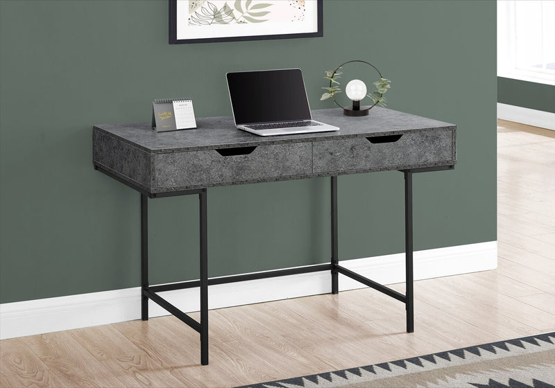 Bureau Butler de 47,25 po à 2 tiroirs - imitation de pierre grise