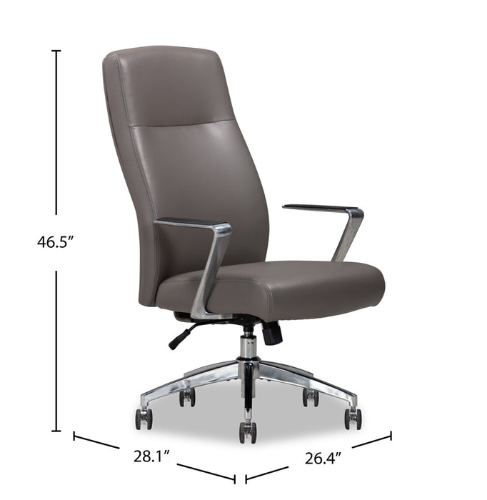 Chaise de bureau Clyde de SealyMD de 26,4 po - brun-gris