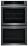 Four mural double électrique Frigidaire de 5,3/5,3 pi³ et de 30 po avec convection à ventilateur - acier inoxydable noir - FCWD3027AD
