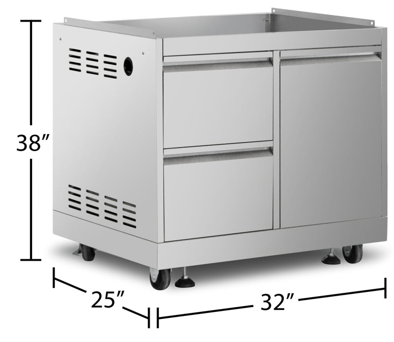 Armoire pour barbecue gril Thor Kitchen de 32 po pour l’extérieur - MK03SS304