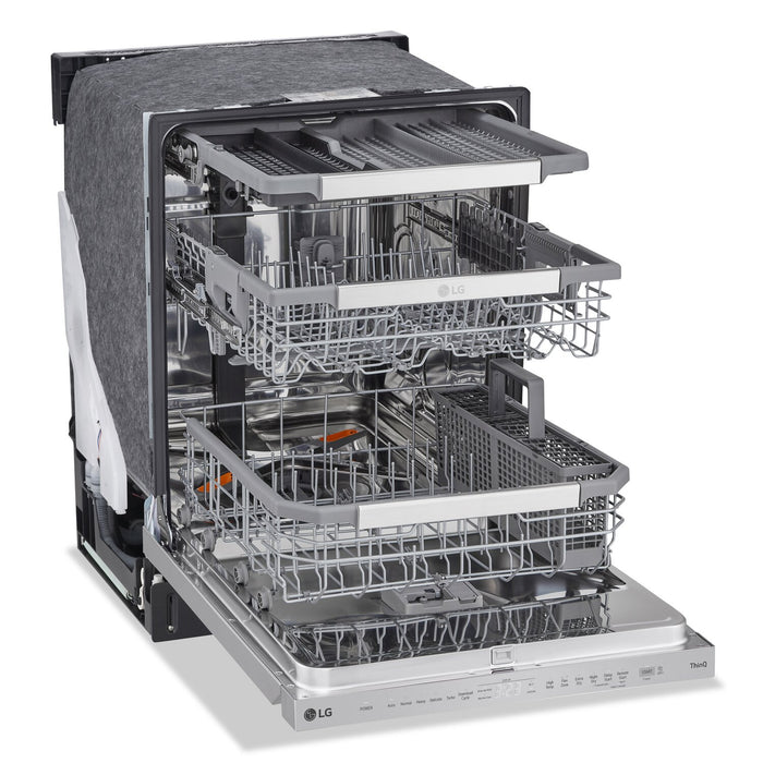 Lave-vaisselle LG à commandes sur le dessus avec technologie QuadWashMC Pro et système Dynamic DryMC – LDPM6762S