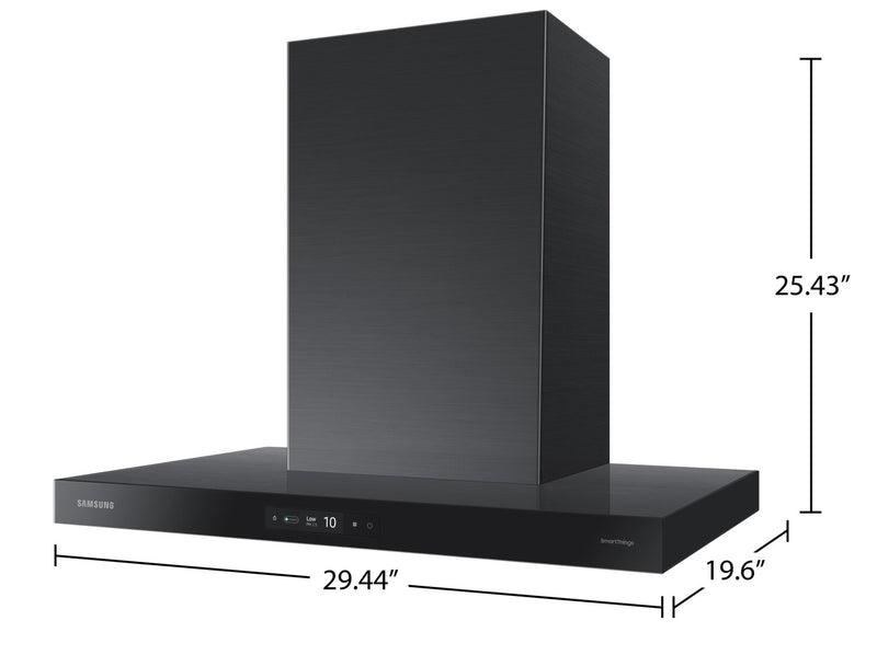 Hotte cheminée intelligente Bespoke de Samsung 30 po de série 7 - NK30CB700W33AA 