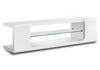 Meuble pour téléviseur moderne Pierce de 60 po avec rangement et système de gestion des câbles pour téléviseurs jusqu’à 65 po - blanc
