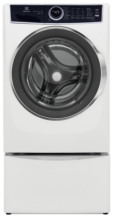 Laveuse à la vapeur haute efficacité Electrolux à chargement frontal de 4,5 pi³ - blanche - superposable - ELFW7537AW