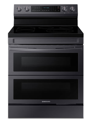Cuisinière intelligente électrique amovible Samsung de 6,3 pi³ avec friture à air - acier inoxydable noir - NE63A6751SG/AC