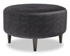Pouf personnalisable The Curve de Sofa Lab de 31 po fabriqué au Canada en tissu de chenille - gris Luxury Charcoal