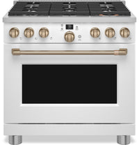 Cuisinière intelligente hybride Café de 5,7 pi³ avec convection européenne véritable et grilles auto…