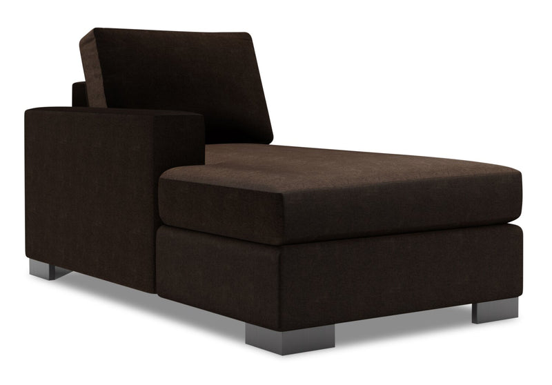 Fauteuil long de droite Track de la collection Sofa Lab - Luxury Chocolate