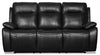 Sofa à inclinaison électrique Kora en cuir véritable - noir