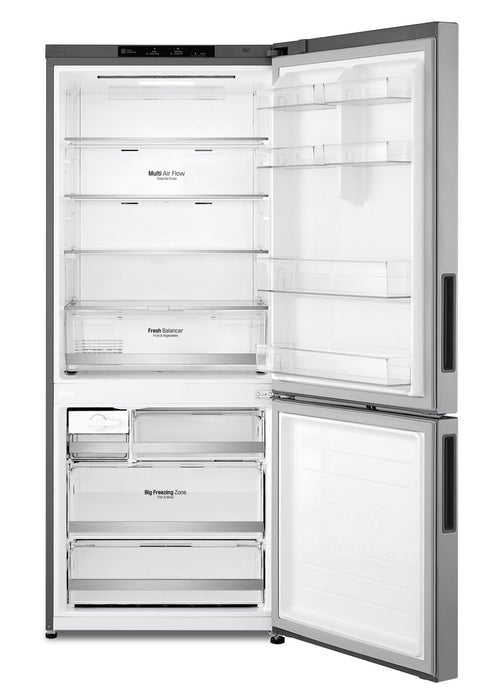 Réfrigérateur LG de 15 pi³ et de 28 po de profondeur comptoir à congélateur inférieur - argenté platine - LBNC15251V