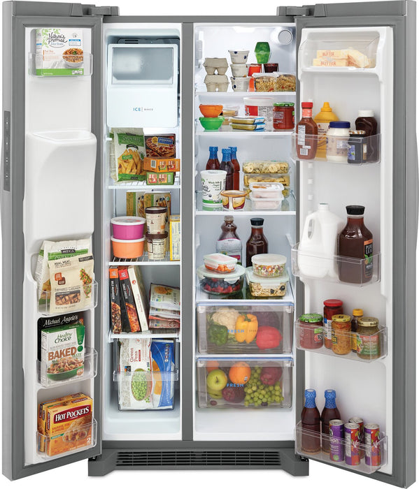 Réfrigérateur Frigidaire de 22,3 pi³ et de 33 po de profondeur standard à compartiments juxtaposés - acier inoxydable - FRSS2323AS
