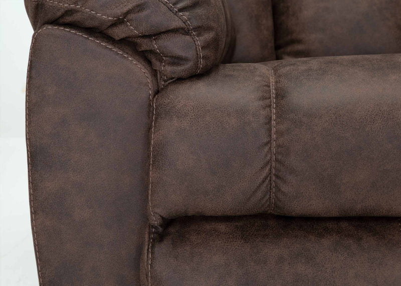 Fauteuil berçant inclinable Design à mon image de 35,5 po en tissu d’apparence cuir - brun café Ranger