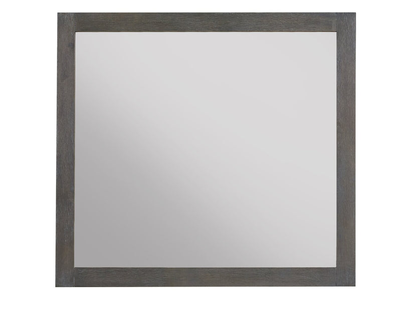 Miroir de commode de chambre à coucher Koda en pin - gris