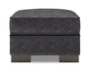 Pouf personnalisable Track de Sofa Lab de 24 po fabriqué au Canada en tissu de chenille - gris Luxury Charcoal