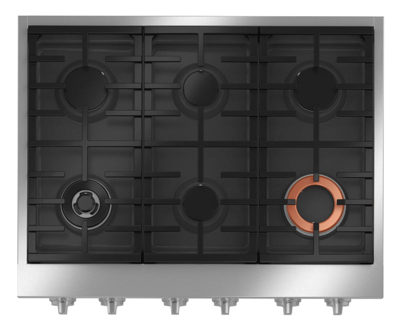 Surface de cuisson à gaz Café de 36 po à 6 éléments - acier inoxydable - CGU366P2TS1