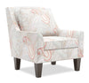 Fauteuil d’appoint club Sofa Lab personnalisable de 29 po fabriqué au Canada en tissu avec pattes en bois - Eden multicolore