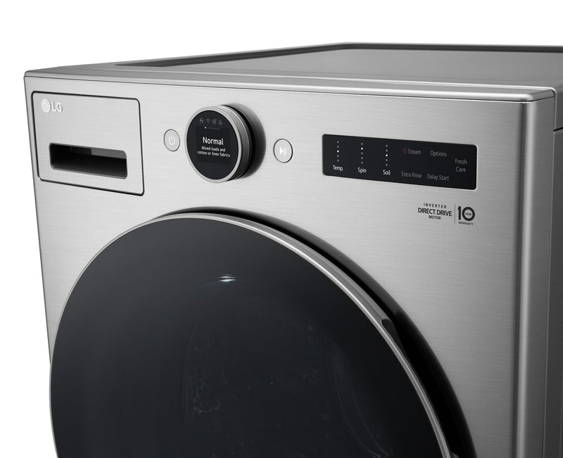 Laveuse à chargement frontal 5,2 pi³ et sécheuse électrique 7,4 pi³ avec technologie TurboSteamMD LG