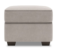 Pouf Roll de Sofa Lab de 24 po fabriqué au Canada en tissu d’apparence lin - gris Pax Slate