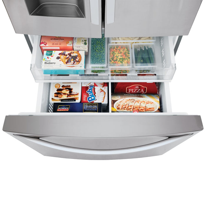 Réfrigérateur LG de 28 pi³ et de 36 po à portes françaises - acier inoxydable Smudge-ProofMD - LRFS28XBS
