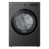["Sécheuse électrique intelligente LG de 7,4 pi³ avec vapeur - acier noir - superposable - DLEX6700B"]