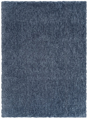 Carpette à poil long Lawson bleue - 5 pi x 7 pi