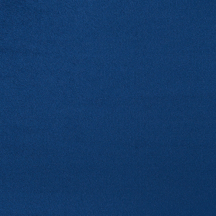 Lit rembourré Gabi en tissu de velours bleu avec pattes au fini doré et capitonnage à boutons - format très grand lit