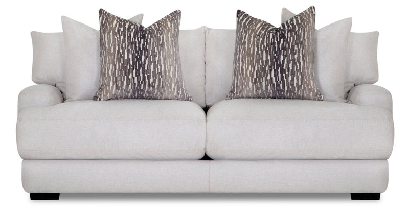 Fawn Linen-Look Fabric Sofa - Grey - Contemporary style Sofa in Grey Plywood