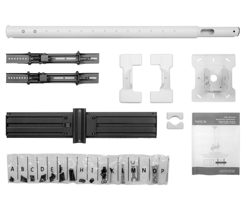 Support TV Plafond Kanto CM600W  entièrement articulé pour téléviseurs de 30 po à 70 po - CM600W