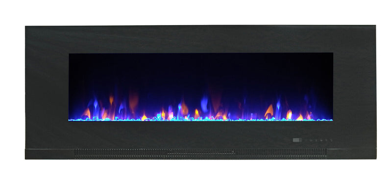 Billy 42” Wall-Mount Electric Fireplace  - Contemporary style Electric Fireplace in Black