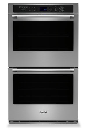 Four mural double électrique Maytag de 10 pi³ et de 30 po avec convection véritable - acier inoxydable résistant aux traces de doigts - MOED6030LZ