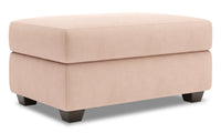  Pouf de rangement The Trunk de Sofa Lab de 39 po fabriqué au Canada en tissu d’apparence lin - rose Pax Rose 