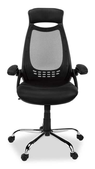 Fauteuil président Kegan de 28 po en mailles - noir