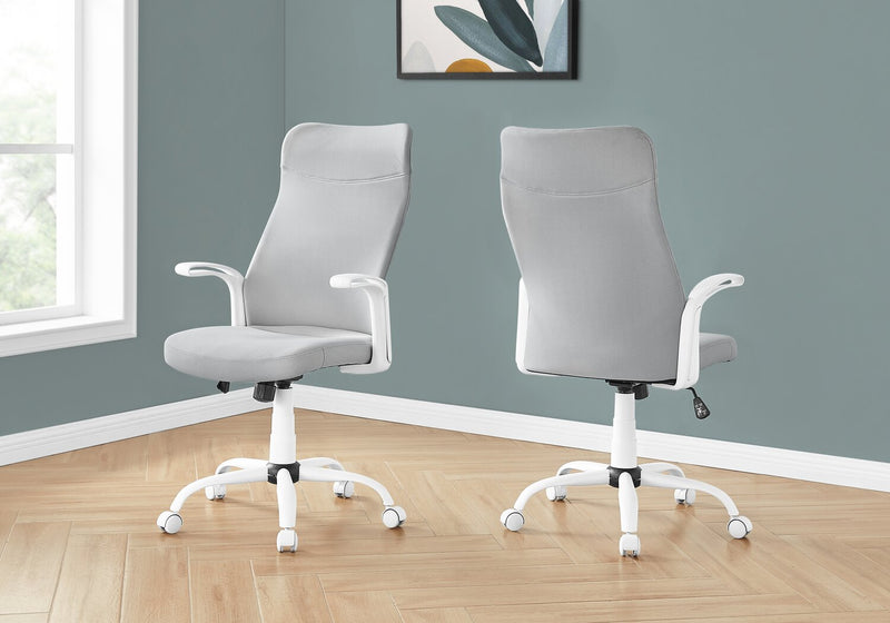 Chaise de bureau Roman de 23 po à conception ergonomique - blanche