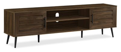 Archer 71" Modern TV Stand with Storage and Cable Management for TVs up to 80"- Brown|Meuble pour téléviseur moderne Archer de 71 po avec rangement et système de gestion des câbles pour téléviseurs jusqu’à 80 po - brun