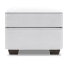 Pouf personnalisable Roll de Sofa Lab de 24 po fabriqué au Canada en tissu d’apparence lin - blanc Pax Ice