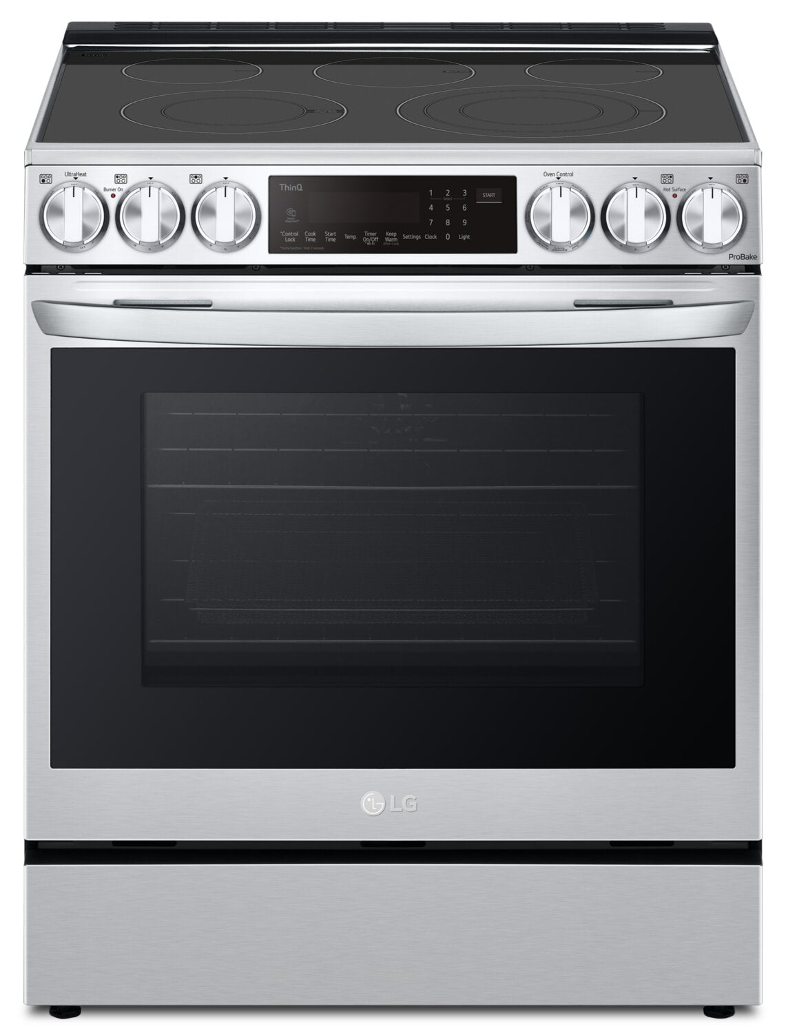 Cuisinière électrique LG de 6,3 pi3 avec commandes à l’avant et Air
