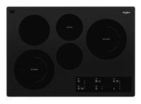 Surface de cuisson électrique Whirlpool de 30 po à 5 éléments - noire - WCE97US0KB