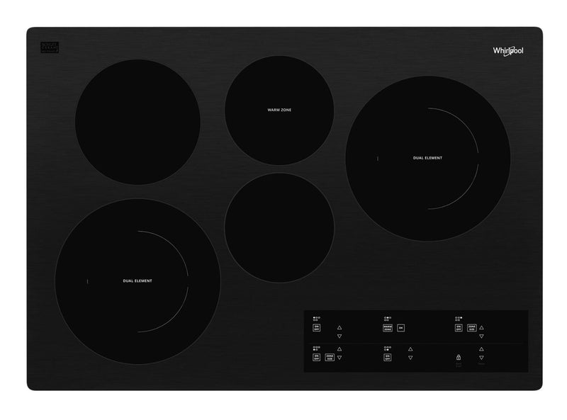 Surface de cuisson électrique Whirlpool de 30 po à 5 éléments - noire - WCE97US0KB