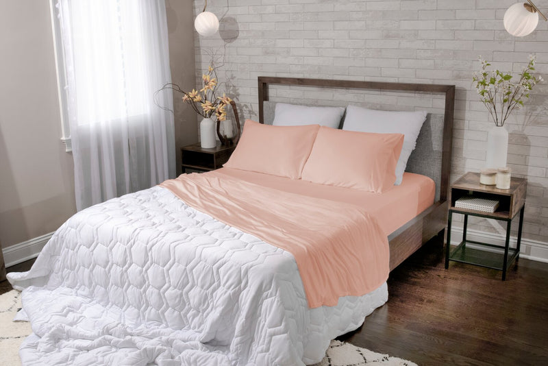Ensemble de draps Dri-TecMD BEDGEARMD 3 pièces pour lit simple - rose cendré