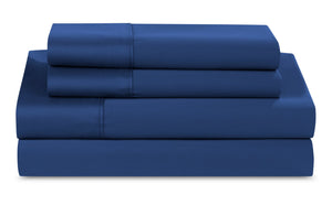 Ensemble de draps Hyper-CottonMC BEDGEARMD divisés pour très grand lit - bleu marine