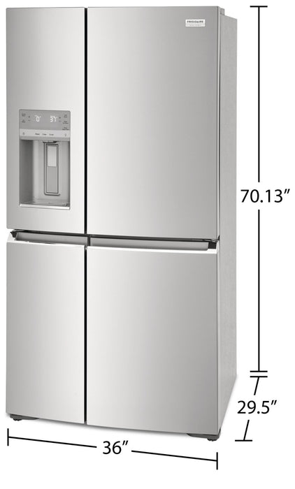 Réfrigérateur Frigidaire Gallery de 21,5 pi³ et de 36 po de profondeur comptoir à 4 portes - acier inoxydable Smudge-ProofMD - GRQC2255BF