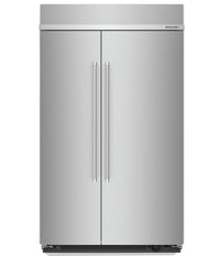  Réfrigérateur KitchenAid de 30 pi³ et de 48 po à compartiments juxtaposés - acier inoxydable avec fi…