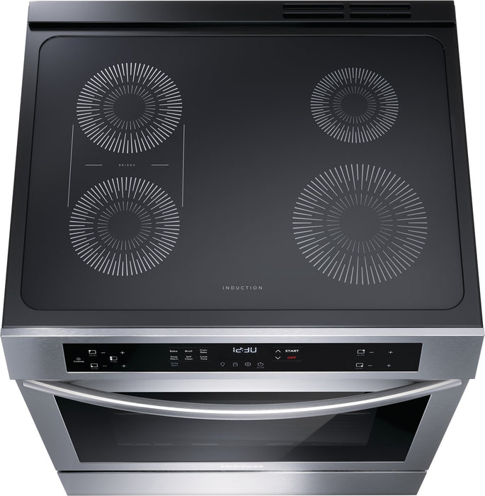Cuisinière à induction Frigidaire de 5,3 pi³ avec surface de cuisson facile à nettoyer et cuisson par convection - acier inoxydable - FCFI308CAS