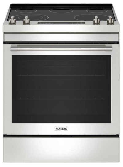 Maytag 6.4 Cu. Ft. Electric Range with Air Fry and AquaLift® - Fingerprint Resistant Stainless Steel… | Cuisinière électrique Maytag de 6,4 pi³ avec friture à air et technologie AquaLiftMD - acier inoxyda…