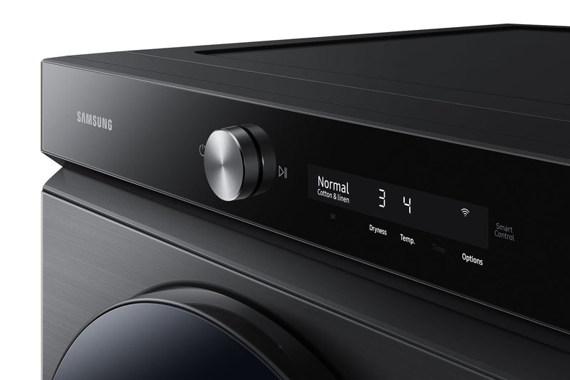 Sécheuse électrique Samsung de 7,6 pi³ avec vapeur - acier inoxydable noir - superposable - DVE53BB8700VAC