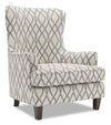 Fauteuil d’appoint à oreilles Sofa Lab personnalisable de 32 po fabriqué au Canada en tissu - gris acier