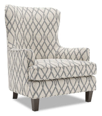  Fauteuil d’appoint à oreilles Sofa Lab de 32 po fabriqué au Canada en tissu - gris acier 