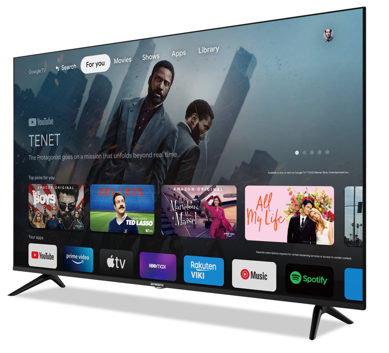 Téléviseur intelligent Skyworth UHD de 65 po avec Google TVMC
